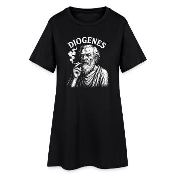 Diogène Ancien philosophe Portrait de la fumée - Robe T-shirt Femme - noir - Devant
