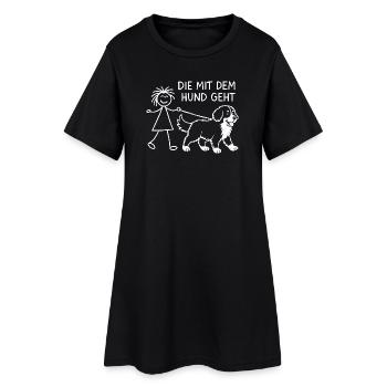 Berner Sennenhund Spruch Hundehalterin Humor - Frauen T-Shirt-Kleid - Schwarz - Vorne