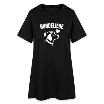 Hundeliebe – Herzensmoment für Hundefreunde - Frauen T-Shirt-Kleid - Schwarz - Vorne