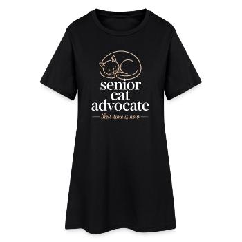 Tee de l’avocat senior des chats - Robe T-shirt Femme - noir - Devant