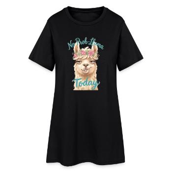 No Prob-Llama Today - Frauen T-Shirt-Kleid - Schwarz - Vorne