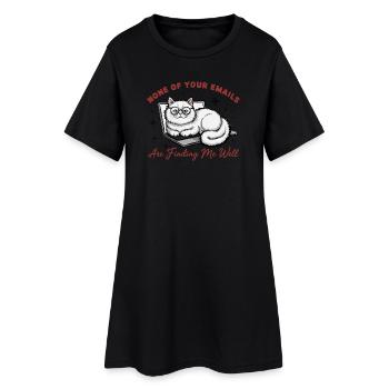 Gueule de bois sur l’ordinateur portable : Pas de courrier - Robe T-shirt Femme - noir - Devant