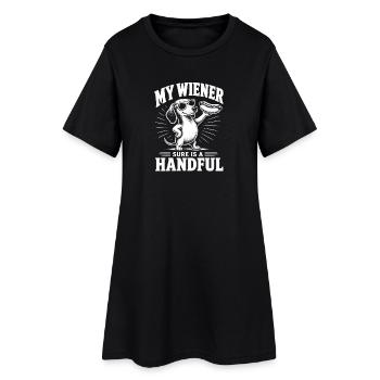 Mon viennois est vraiment un défi ! Drôle - Robe T-shirt Femme - noir - Devant