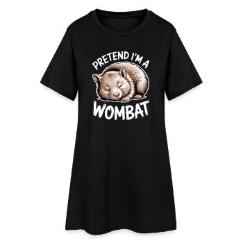 Dictons Wombat Drôle de cadeau Wombat - Robe T-shirt Femme - noir - Devant