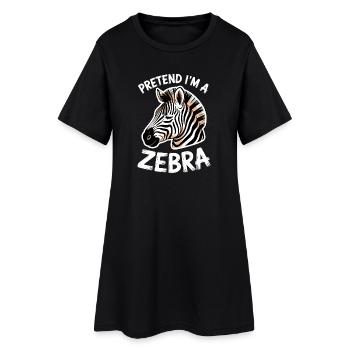 Zebra Sprüche Zebras Lustiges Zebra Geschenk - Frauen T-Shirt-Kleid - Schwarz - Vorne