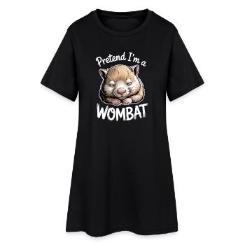 Dictons Wombat Drôle de cadeau Wombat - Robe T-shirt Femme - noir - Devant