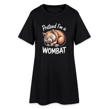 Dictons Wombat Drôle de cadeau Wombat - Robe T-shirt Femme - noir - Devant