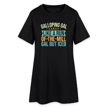 Cavalier amateur, galopant Galop, équitation anglaise - Robe T-shirt Femme - noir - Devant