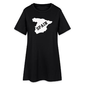spanien spain - Frauen T-Shirt-Kleid - Schwarz - Vorne