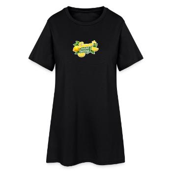 Sauer macht Lustig Zitronen - Frauen T-Shirt-Kleid - Schwarz - Vorne
