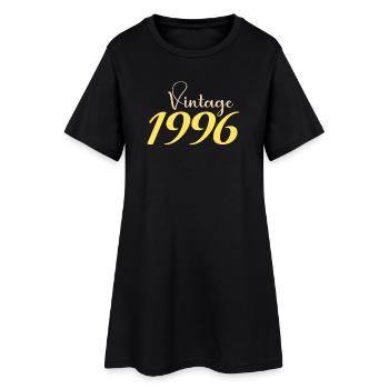 T-Shirt 30 Ans 1996 Design Minimal - Robe T-shirt Femme - noir - Devant
