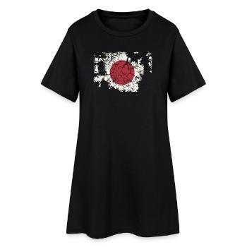 Japan Flagge - Vintage - Frauen T-Shirt-Kleid - Schwarz - Vorne