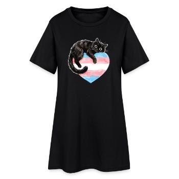 Pride Month LGBTQ - Protect Trans Kids - Women’s T-Shirt Dress - black - Front