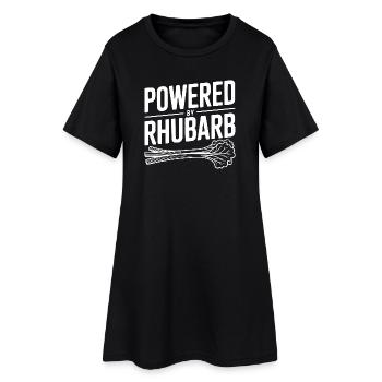 Powered By Rhubarb - Women’s T-Shirt Dress - black - Front