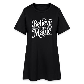 Croire en la magie - Robe T-shirt Femme - noir - Devant
