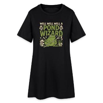 Grenouille Magicienne Grenouille Grenouille Magique - Robe T-shirt Femme - noir - Devant