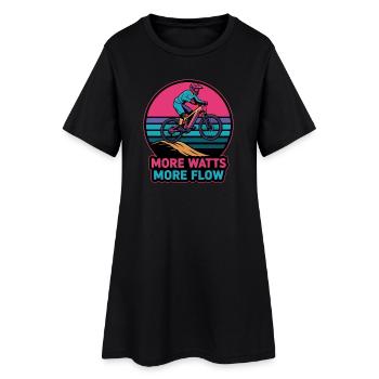 Retro E-MTB Sunset Plus de Watts Plus de Débit - Robe T-shirt Femme - noir - Devant