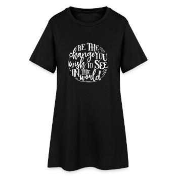 Be the Change Circle Typografie - Frauen T-Shirt-Kleid - Schwarz - Vorne