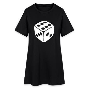 Glyphe monochrome des dés - Robe T-shirt Femme - noir - Devant