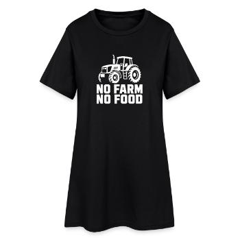 Pas de jardin, pas de nourriture - Robe T-shirt Femme - noir - Devant