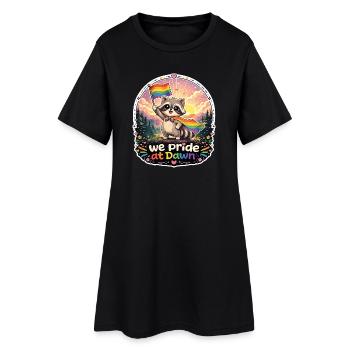 Fierté des ratons laveurs Dawn - Robe T-shirt Femme - noir - Devant