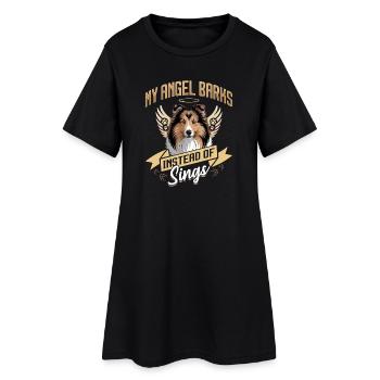 Chien Shetland Sheltie Race - Robe T-shirt Femme - noir - Devant