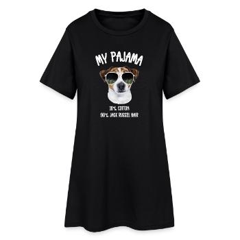 Pyjama Jack Russell - Robe T-shirt Femme - noir - Devant