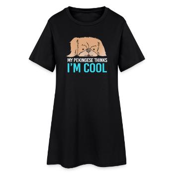 Péningois pékinois - Robe T-shirt Femme - noir - Devant