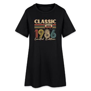 40e anniversaire, 40 ans - Robe T-shirt Femme - noir - Devant