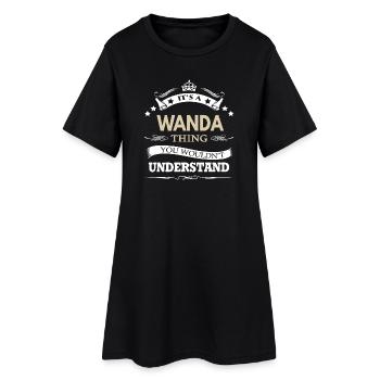 C’est un truc de Wanda que tu ne comprendrais pas drôle. - Robe T-shirt Femme - noir - Devant