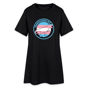 Pride-Monat LGBTQ – Tranosaurus Rex - Frauen T-Shirt-Kleid - Schwarz - Vorne
