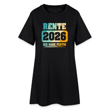 Rentner Rente 2026 - Frauen T-Shirt-Kleid - Schwarz - Vorne