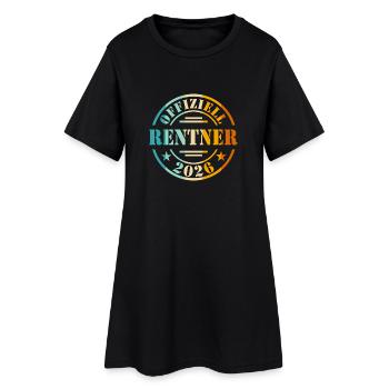 Rente Rentner - Frauen T-Shirt-Kleid - Schwarz - Vorne