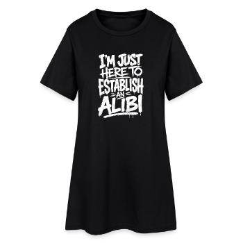 Déclaration de graffiti d’alibi - Robe T-shirt Femme - noir - Devant
