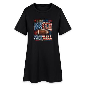 Retirement: My job is football - Women’s T-Shirt Dress - black - Front