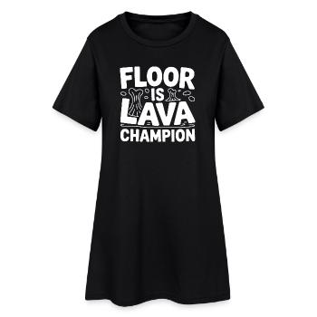 Floor Is Lava Champion - Women’s T-Shirt Dress - black - Front