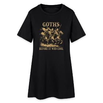 Cavaliers germaniques Humour Cavalerie gothique tardive - Robe T-shirt Femme - noir - Devant
