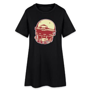 Casque de football américain - Robe T-shirt Femme - noir - Devant