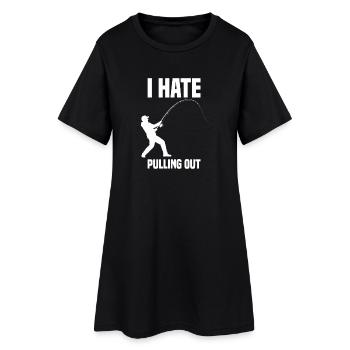 Je déteste sortir Pêche Pêcheur - Robe T-shirt Femme - noir - Devant
