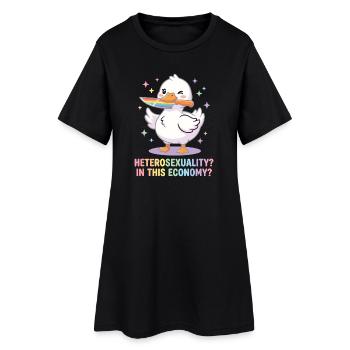 Mois de la fierté LGBTQ - L’hétérosexualité dans cet Économe - Robe T-shirt Femme - noir - Devant