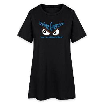 Deine Grenzen sind verhandelbar - Frauen T-Shirt-Kleid - Schwarz - Vorne