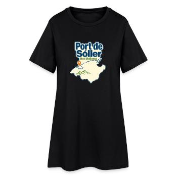 Where Is Port de Soller, Not Mallorca Map Pin - Women’s T-Shirt Dress - black - Front