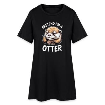 Paroles de la loutre Drôle de cadeau de la loutre - Robe T-shirt Femme - noir - Devant