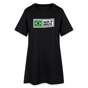 Brésil - Robe T-shirt Femme - noir - Devant