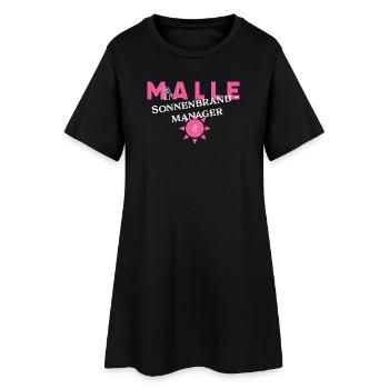 Malle Sonnenbrand-Manager - Frauen T-Shirt-Kleid - Schwarz - Vorne