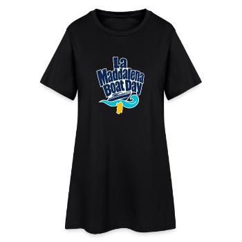Cadeaux de voyage entre filles, Journée du bateau La Maddalena Sardaigne - Robe T-shirt Femme - noir - Devant