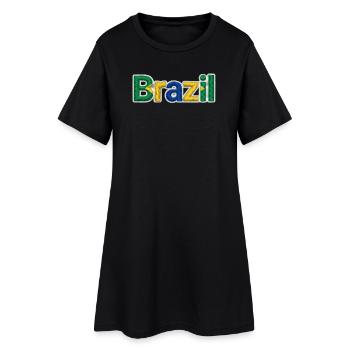 Brésil - Robe T-shirt Femme - noir - Devant