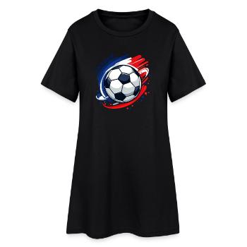 le foot français - Robe T-shirt Femme - noir - Devant