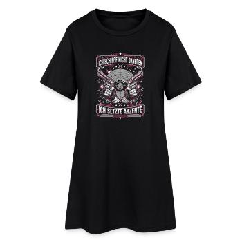 Je donne le ton - Robe T-shirt Femme - noir - Devant