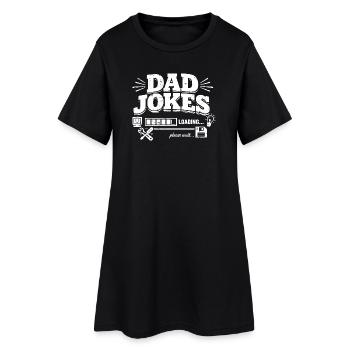 Blagues de papa en cours de chargement, veuillez patienter - Robe T-shirt Femme - noir - Devant
